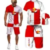 Printed 3D Oversiase Tshirt Shorts For dla mężczyzn Sports Jersey Punk Tops Suit Nowator Wygodny oddychający ubrania 220526