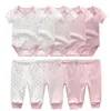 Summer Baby bodysuits Cotton Infant short Sleeve Jumpsuits Boy Girl born pants Baby Clothes set ropa clothing 220425