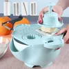 Multifunktionella vegetabiliska cutter köksredskap 7 i 1 Fruktskivare Grater Avloppskorg Slicers och Gadgets Hem HH22-51