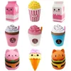 Jumbo Cute Popcorn Cake Hamburger Squishy Milk Slow Rising Squeeze doftande stressavlastning för Kid Fun Gift Toy 220629