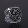 Portachiavi Cthulhu Mythos Necronomicon Coin Portachiavi Sigil Of The Gateway Call Metal Prop Collection Jewelry