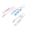 Keychains moda moda plástico atm débito designers de débito de cartão clipe de chaveiro para unhas longas com pom pomkeychains fei22