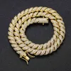 Hotsale Mens Bling Chains 8 мм 16-24-дюймовый золотой серебряный серебро кубинское колье с цепью 7/8-дюймовые браслеты для мужчин Женщины хип-хоп цепочки