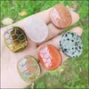 Arts And Crafts Arts Gifts Home Garden Natural Crystal Stone Turtle Shell Statue Carving Rose Quartz Handmade Mini Dhcqx