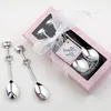 Pair Love Coffee Drinking Stainless Steel Spoon Teaspoon Bridal Shower Wedding Party Favors Lover Valentine's Gift1