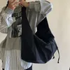 Bolso informal de nailon para mujer, bandolera suave con cremallera sólida a la moda, bolsos y bolsos de mano negros de diseñador de lujo, 2023