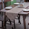 Elegante corridore di tavolo turchese jacquard letto con nappe in stoffa rossa stretta per decorazioni da pranzo per matrimoni per feste a casa 220615