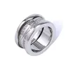 Дизайнерское винтовое кольцо любовного кольца мужская женщина черная керамика 1-3 поворота высокого качества 925S 18K золотые украшения с размером коробки 5-12 Rose Silver Luxury Band Ron