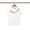 2023 Versão avançada T-shirts masculinas França na moda Roupas com letras gráficas Casal de marca famosa Algodão de gola redonda para homens e mulheres Manga curta
