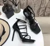 Дизайнерские сандалии женщины высокие каблуки металлические буквы сандал классические насосы SL Open Toe Stiletto Heel Brand Wedding Thane