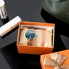 Wristwatches 2pcs/set Bracelet Watch Set Gift Box IPG Electroplating Strap Fashion Ladies Exquisite Quartz Women's Wrist WatchesWristwat