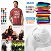 Brak ceny 100�wełniany krótki rękaw stały kolor t-shirt t-shirt T-shirt TEE Drukuj własny projekt drukowany tshirt unisex y220606