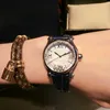 Womens Watch Luminous Watches Automatic Diamond Winding Quartz Movement Sapphire Waterproof 36mm For Ladies Multiple Colour Leather Strap