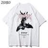 Harajuku Art Fallen Angel Oversize Hommes T-shirt Été Cool Unisexe Hip Hop Drôle Imprimé T-shirt Casual T-shirt Streetwear Tops 220621