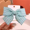 2022 New Fashion Sweet Girl Beautiful Colorful Stripe Fabric Bow Duckbill Clip Accessori per capelli per forcine per bambini coreani