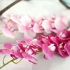 11Heads Moth Butterfly Orchid Flower Phalaenopsis Home Decor Fake Silk Flowers Simulation Plant