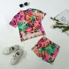 Set di abbigliamento estivo per neonata Top a maniche corte Pantaloncini color arcobaleno Abbigliamento casual per bambini Ragazze per bambini 2 pezzi Abiti 8Y 220714