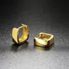 Hoop & Huggie Minimalist Square Shape Gold Earrings For Women OL Metal Clip On Earings Fashion Hip Hop Jewelry Party Accessories E551Hoop Ki