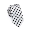 Papillon Hi-Tie Bianco Nero Dot Novità Cravatta da sposa in seta per uomo Handky Gemello Regalo Cravatta da uomo Fashion Business Party Dropshiping Fier22