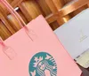 Starbucks sentiu uma bolsa de armazenamento de piquenique para piquenique para compras de supermercados um ombro um ombro portátil