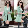 Women's Trench Coats Women Coat Spring Autumn Ladies Double-breasted Windbreaker Female Slim Medium Long Casual Outerwear Woman CoatsWomen's