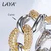 LAYA кластерное кольцо для женщин в стиле хип-хоп модницы Ice Out Of Cuba цепочка с блестящим цирконом из стерлингового серебра 925 пробы для вечеринки и помолвки Boutiqu36839506