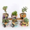 Strongwell dipinto a mano vaso di fiori succulenti orso creativo vaso di cemento per piante verdi decorazione home office fioriera Artware YQ231018