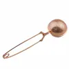 100pcs 304 Stainless Steel Tea Strainer Filter Diffuser Fine Mesh Infuser Ball Shape Coffee Cocktail Food Reusable Rose Gold Color DHL FEDEX SN4490