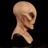 Festa máscara halloween horror alien máscara assustador horrível grande olhos engraçados engraçado cosplay prop plenagem rosto capa brincadeira piada