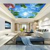 Sky 3d ceiling mural wallpaper for living room bedroom ceilings wall sticker papier peint 3d murals photo wallpapers