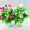 Decorative Flowers & Wreaths Fantastic Soft-touching Vibrant Color Potted Artificial Flower No Trimming Chrysanthemum Bonsai