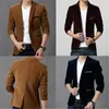 Men's Suits Men's & Blazers Brand Korean Men Sim Blazer Spring Warm One Button Single Suit Coat Noble Formal Casual Decent Dress Slim