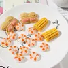 Party Decoration Corn Charms Fake Vegetable Artificial Resin Flatback Ornament Fruit Simulation Lifelike Cabochons Embellishments Diy FoodPa