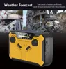 Emergency radio 2500mah-solar portable crank am/fm/noaa time receiver with flashlight and mobile phone charging reading lamp