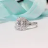 Pierścień Diamonds Solid 14k biała złota biżuteria 0,19 cart okrągły g Corot Natural Diamonds Wedding Wedding dla kobiet