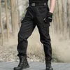 Black Military Cargo Pants Mens Check Working pantalones Tactical Trousers Men Army Combat Airsoft Casual Camo Sweatpant 220622