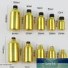 200 x New Design 5ml 10ml 20ml 30ml Refillable Gold Glass Bottle With Brush Cap 1OZ Glass Cosmetic Nail polish Bottle