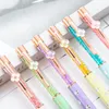 Cute Four-leaf Clover Metal Ballpoint Pen Multicolor Crystal Ball Point Pens Home Office School Student Writing Supply School-season Promotion Gift ZL1213