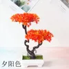 Flores decorativas grinaldas 20x27cm ji xiang shu pequenas árvores plantas artificiais Bonsai Home Garden Bedroom Decoração Fake Bonsai