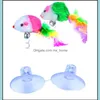 Cat Toys Supplies Pet Home Garden Ll Funny Swing Spring Mice Mouse With Suction Cup Interactivefurry Colorf Dhgew