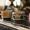 Kupalar İskandinav İstiflenebilir Seramik Kupa Kahve Fincanı Çift Kahvaltı Kulak Asılı Basit Süt CupMugs