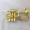 Bb/a piccolo tromba di tromba in ottone con bocchetto strumenti musicali strumenti trompete in acciaio inossidabile pistoni pistoni