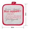 Manique Tapis Tapis Néoprène résistant à la chaleur pour protéger la Décoration de Table avec Poignée Antidérapante et Boucle de Suspension Rouge