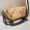 stella mccartney falabella mini tote bag woman metallic sliver black tiny shopping women Handbag leather crossbody Bag Wallet