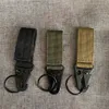 Outdoor Gadgets Molle Hanging Nylon Webbing Belt Metal Hook Buckle Olecranon Keychain Clasp Tactical Carabiner Backpack EDC Gear