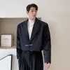 Herrenanzüge Blazer Net Celebrity Nischenanzug Blazer Männer Koreanische Mode Lose Beiläufige Kurzmantel Männlich High-End-Chic Vintage Jacke BlazerMe