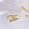 Backs oorbellen Clip-on Screw Back Gold Color Luxe Rose Flowelry Earring Simple Temperament Ear Fashion Exquisite Hanger voor vrouwen Charm
