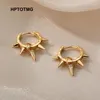 Hoop Huggie Vintage Metal Punk Hip Hop Rivet Earrings 2022 Trend Gold Silver Color Piercing for Women Jewelry Christmas Giftshoop Dale22