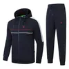 Mens hooded Tracksuits Suits and color casual sports suit cardigan set fall winter men sweatshirt clothing