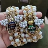 Luxe fait à la main élastique perle abeille Bracelet Bracelet bijoux pour femmes cadeau de fête 220726